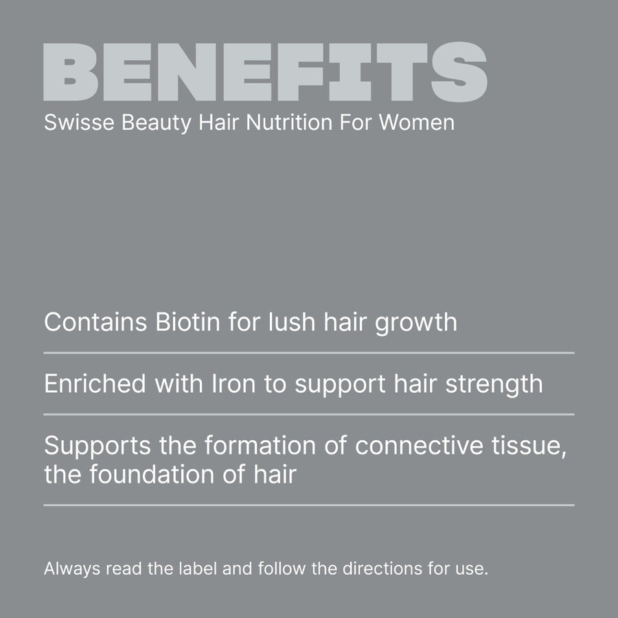 swisse beauty hair nutrition for women with biotin