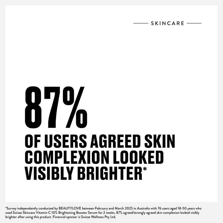swisse skincare vitamin c 10 brightening booster serum bright
