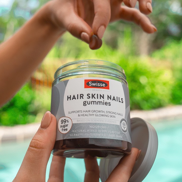 swisse beauty hair skin nails gummies hair health support
