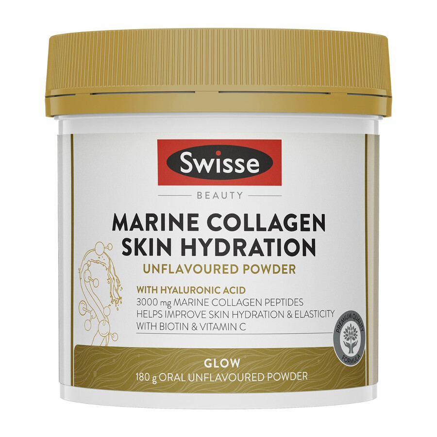 swisse beauty marine collagen skin hydration unflavoured powder