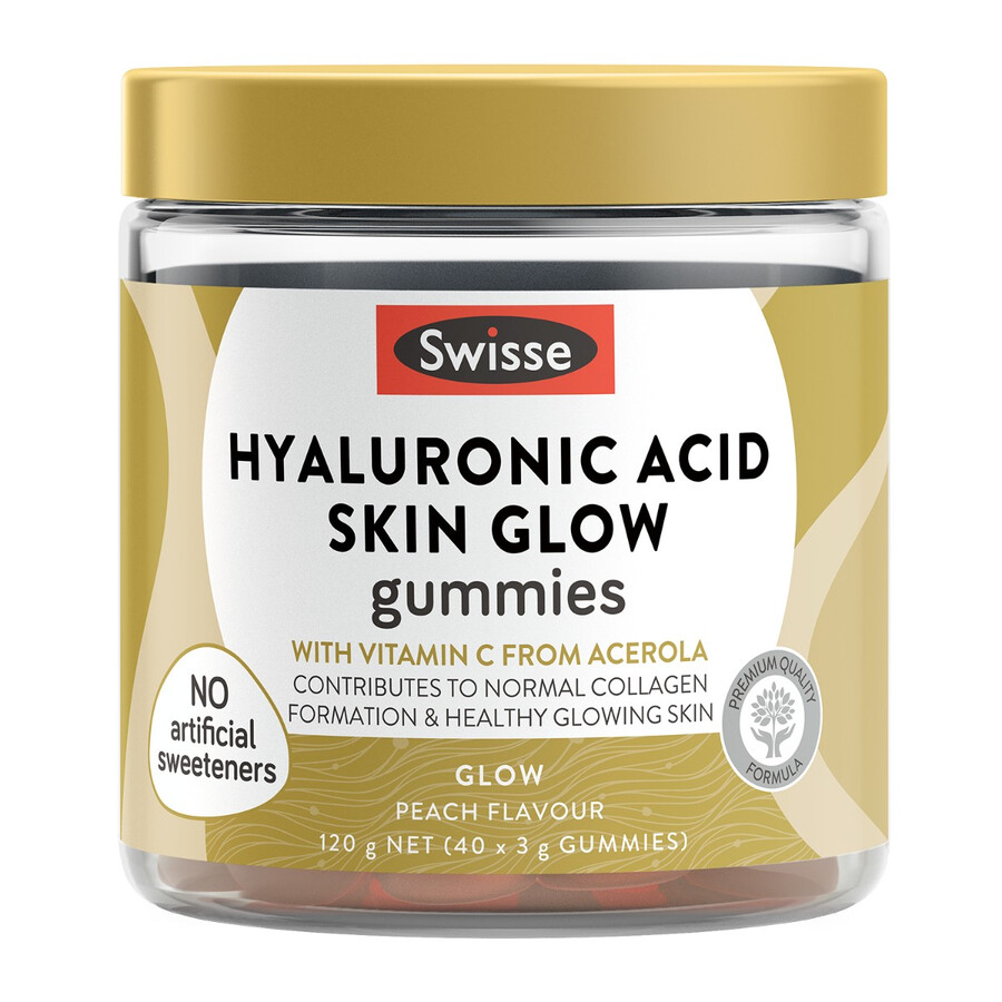 swisse hyaluronic acid skin glow gummies with vitamin c