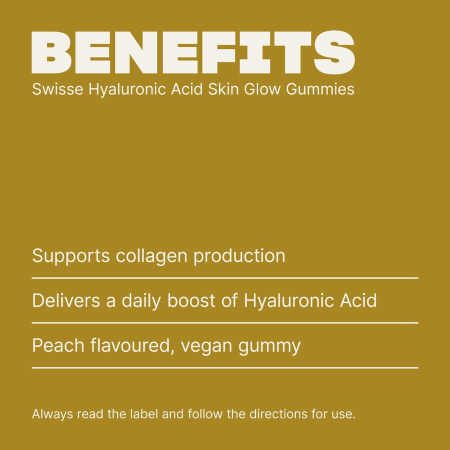 swisse hyaluronic acid skin glow gummies with vitamin c