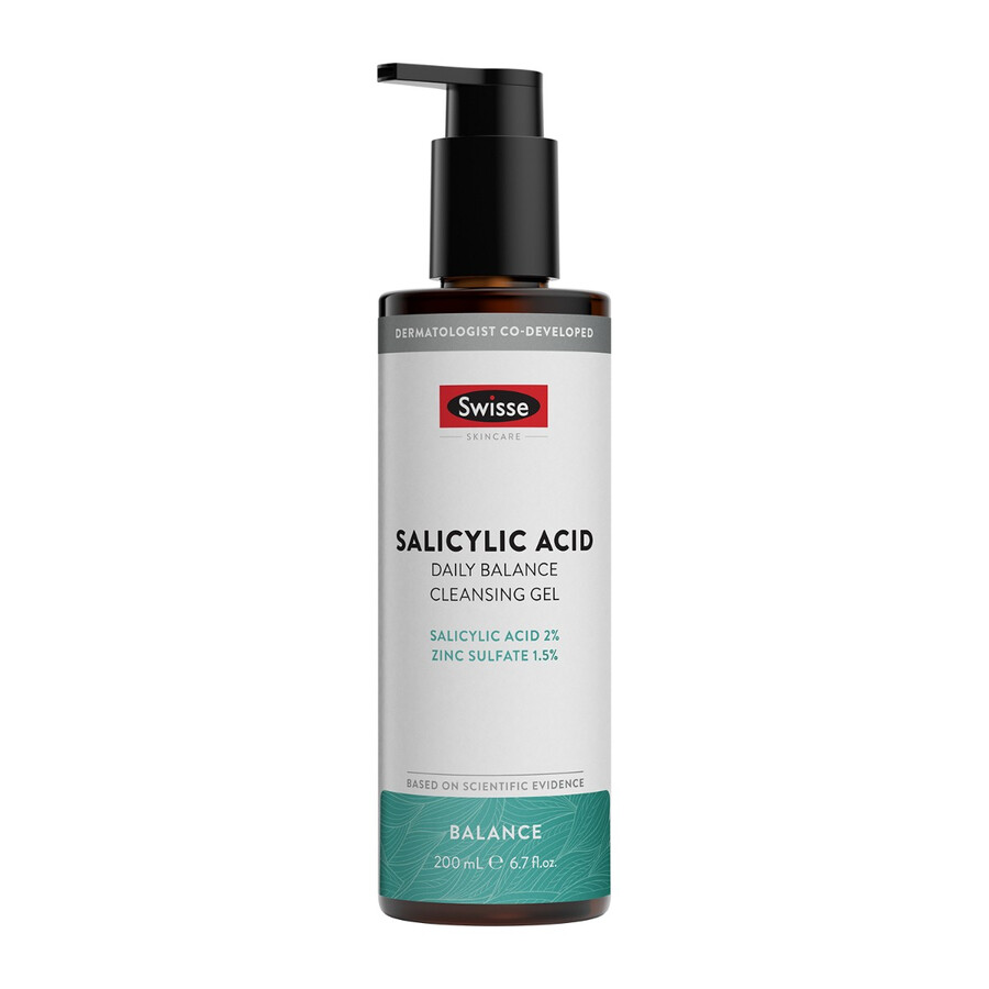 swisse skincare salicylic acid daily balance cleansing gel