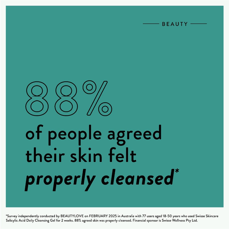 swisse skincare salicylic acid daily balance cleansing gel