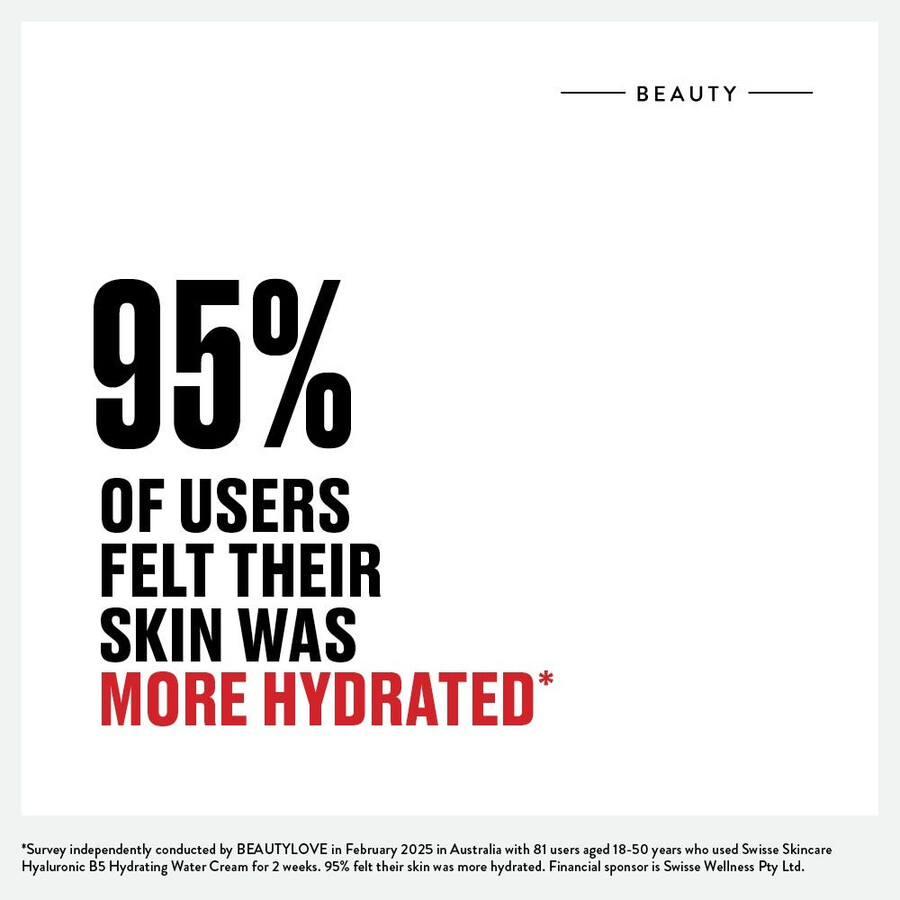 swisse skincare hyaluronic b5 hydrating water cream glow