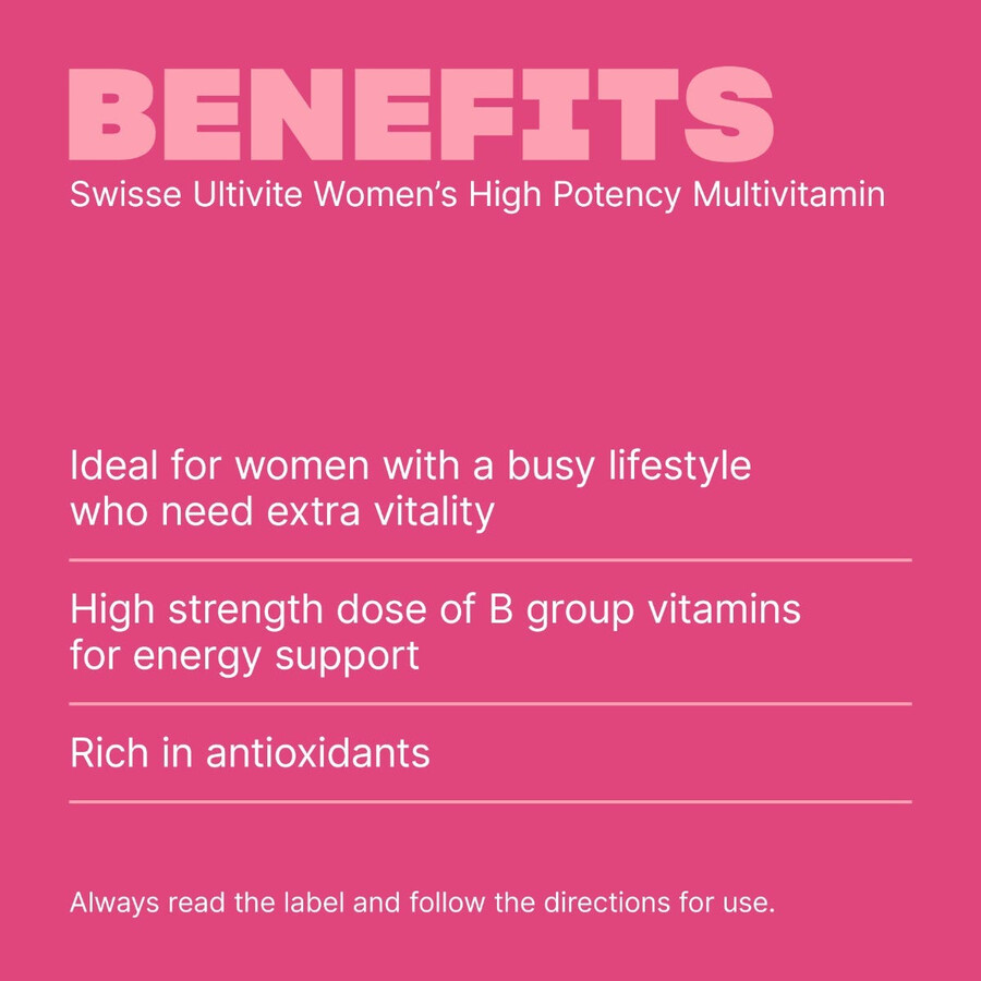 swisse ultivite womens high potency multivitamin