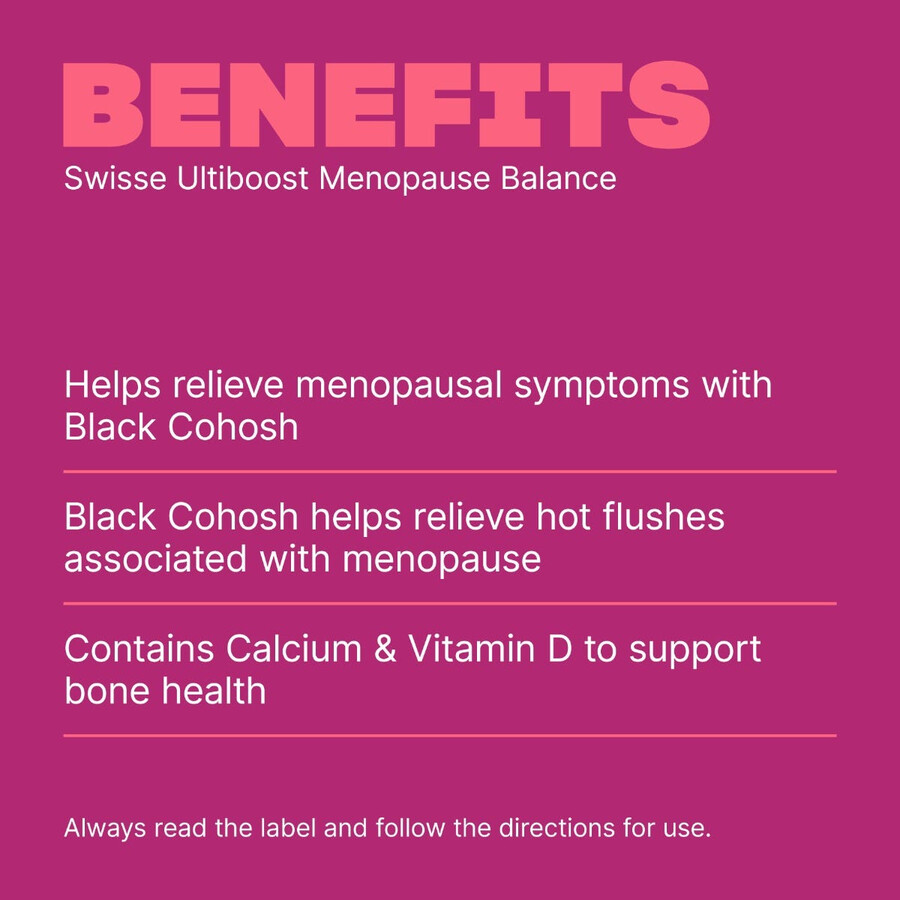 swisse ultiboost menopause balance hot flush support