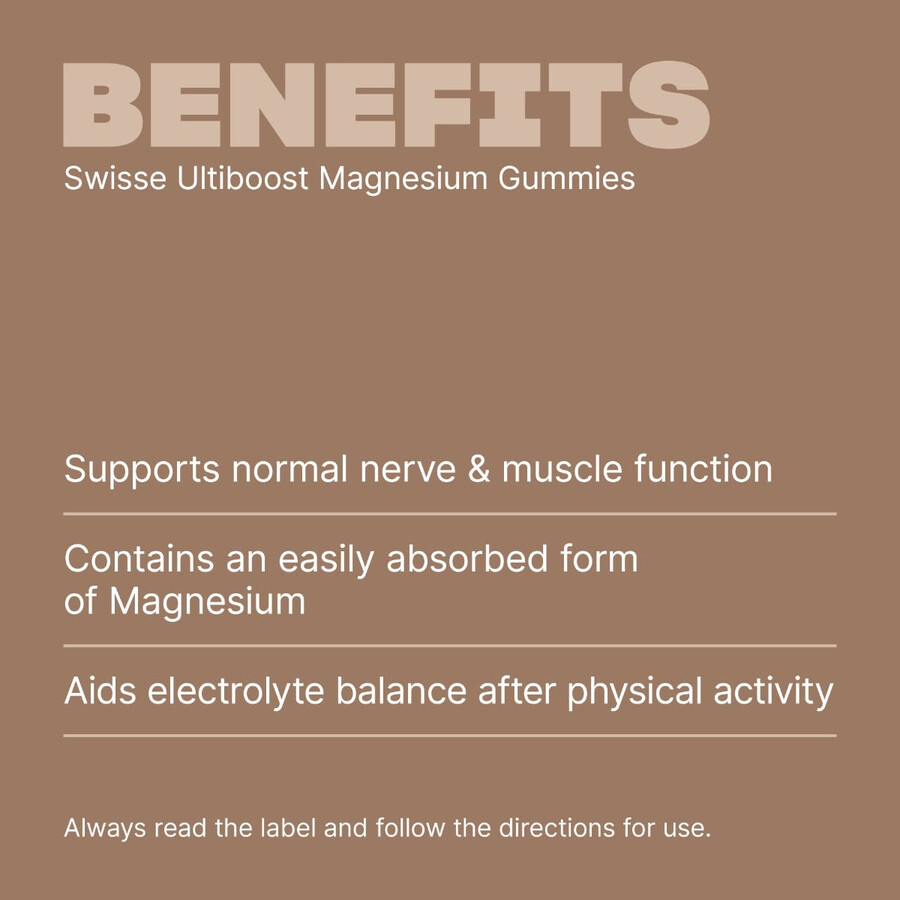 swisse ultiboost magnesium gummies muscle function support