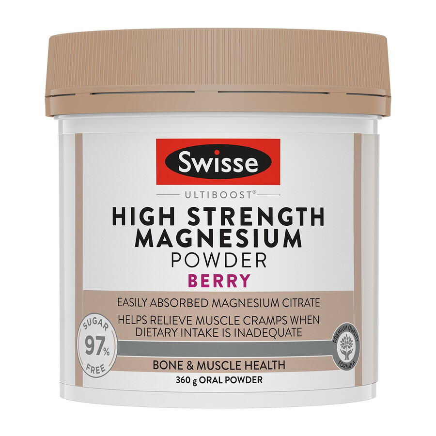 swisse ultiboost high strength magnesium powder berry