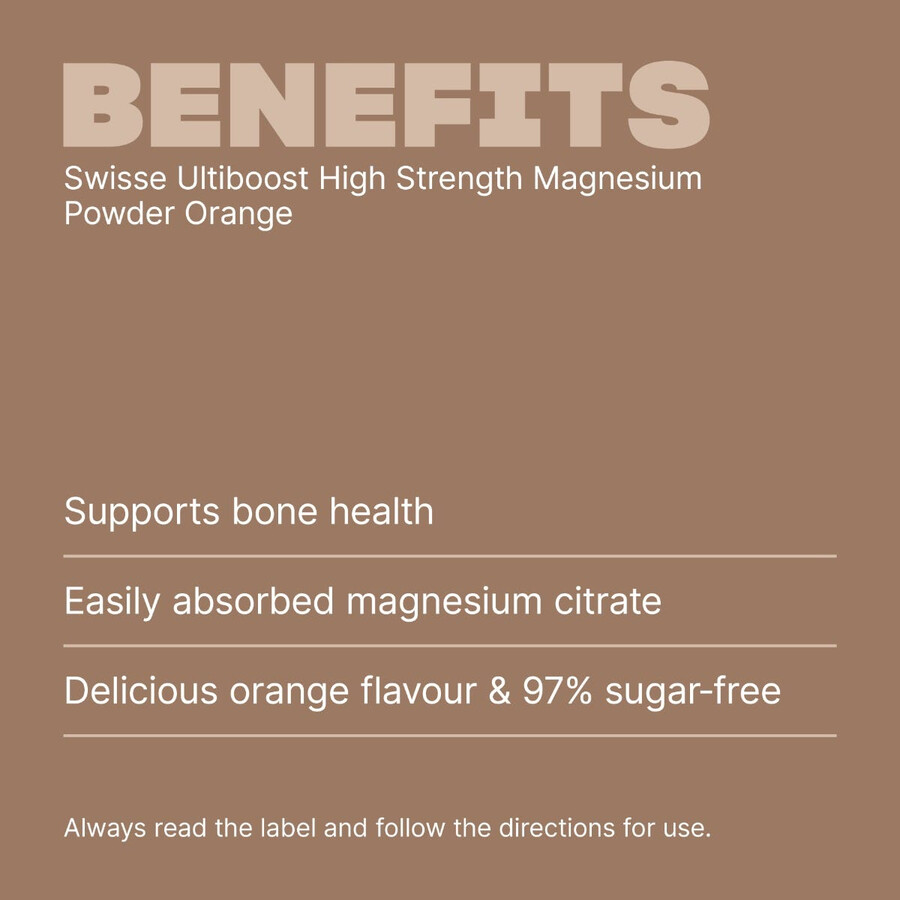 swisse ultiboost high strength magnesium powder orange
