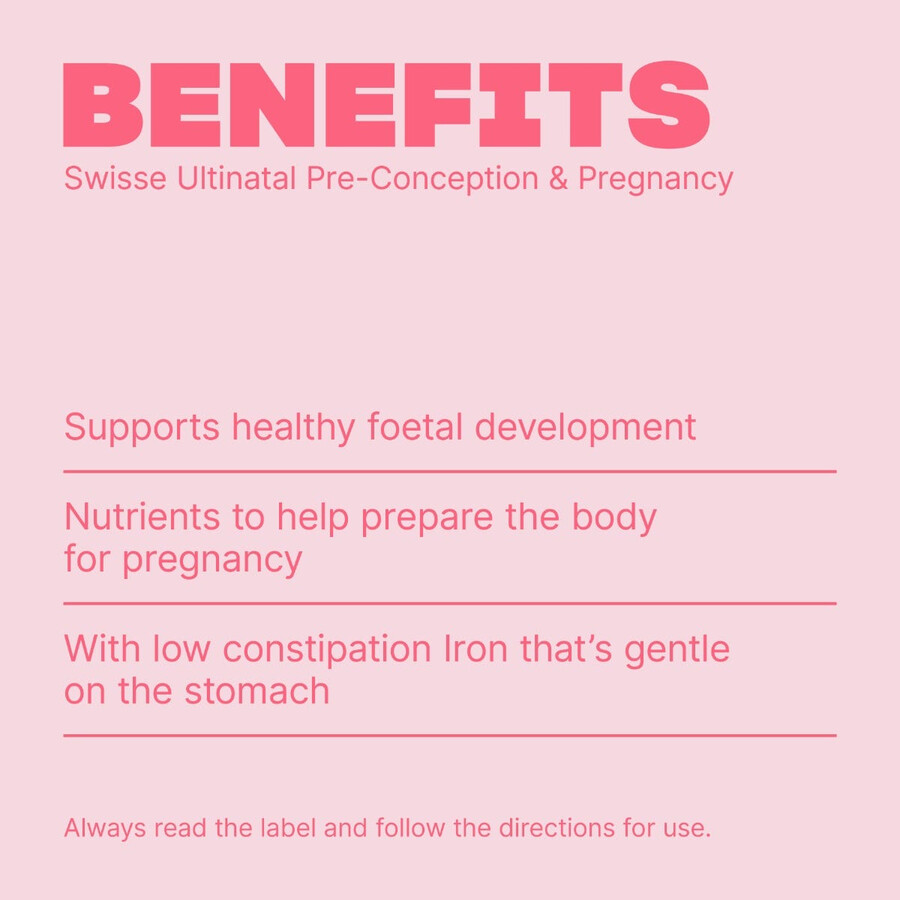 swisse ultinatal pre-conception pregnancy multivitamin