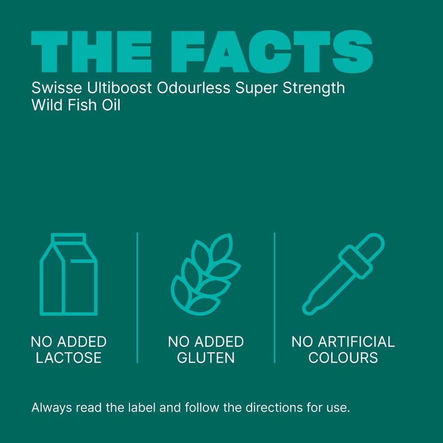 swisse ultiboost super strength odourless wild fish oil omega-3