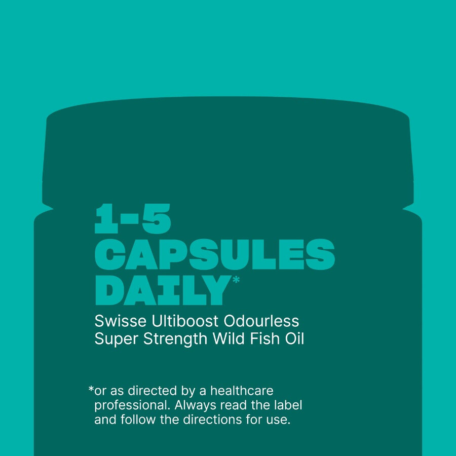 swisse ultiboost super strength odourless wild fish oil omega-3