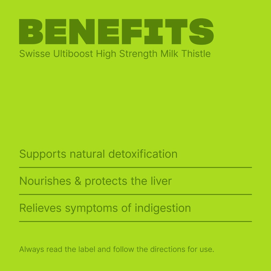 swisse ultiboost high strength milk thistle digestion detox