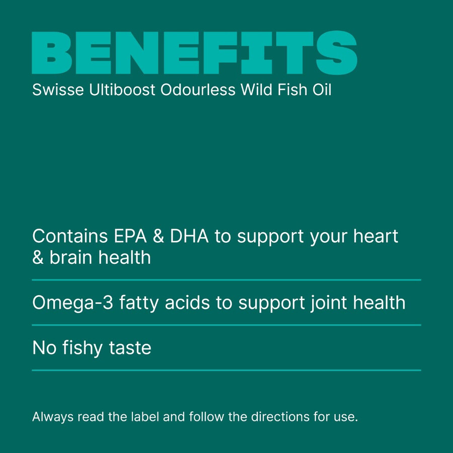 swisse ultiboost odourless wild fish oil 1000mg omega-3