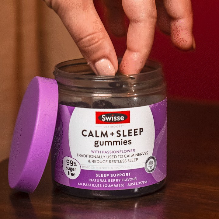 swisse ultiboost calm sleep gummies with passionflower