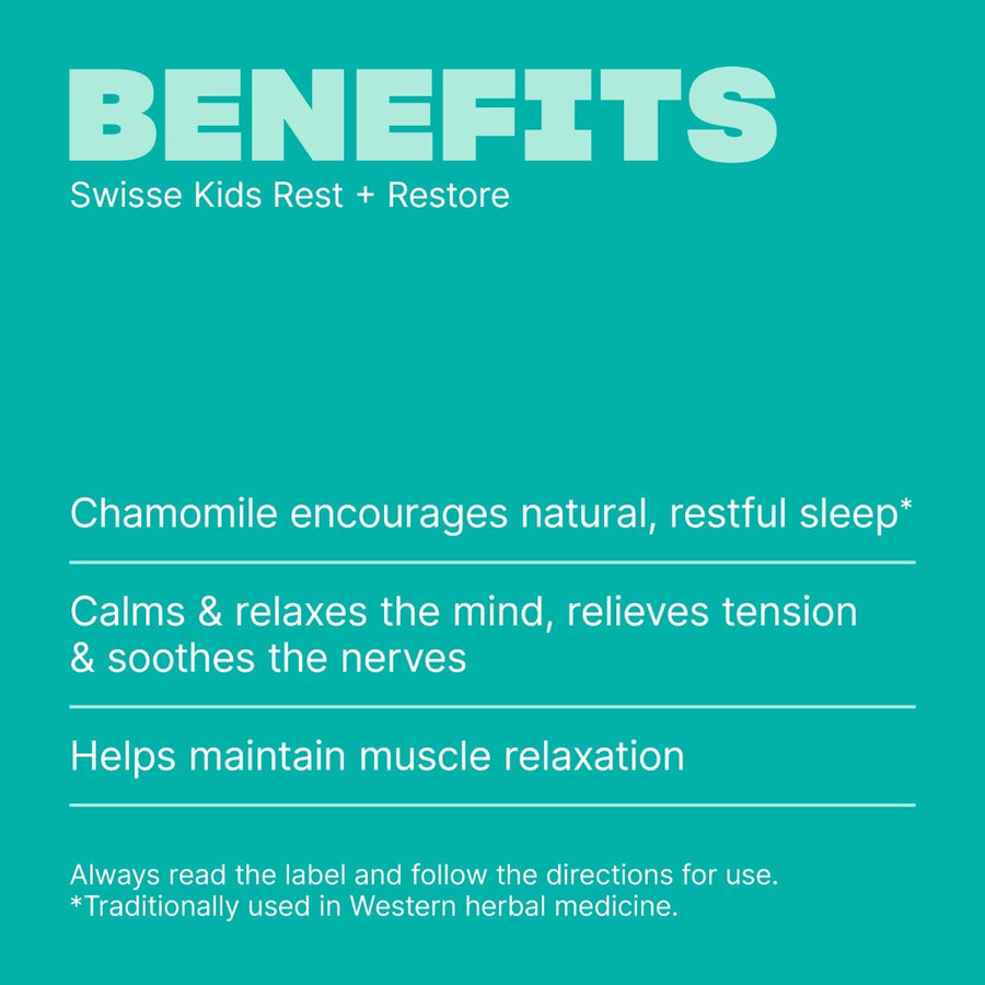 swisse kids rest restore healthy sleep pattern support