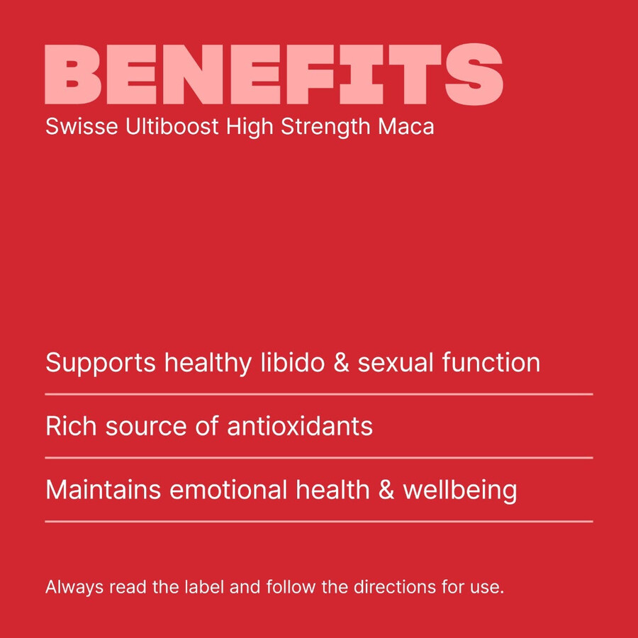 swisse ultiboost high strength maca healthy libido support