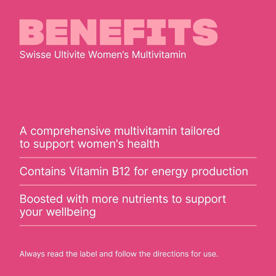 swisse ultivite womens multivitamin energy production support