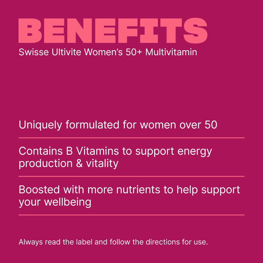swisse ultivite womens 50 multivitamin immune system health support