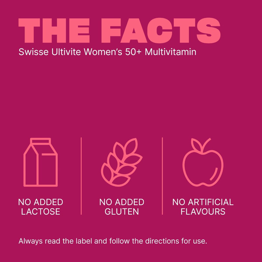 swisse ultivite womens 50 multivitamin immune system health support