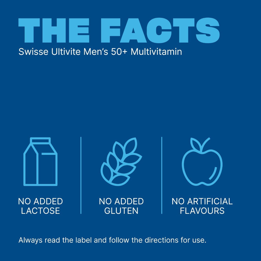 swisse ultivite mens 50 multivitamin energy production support