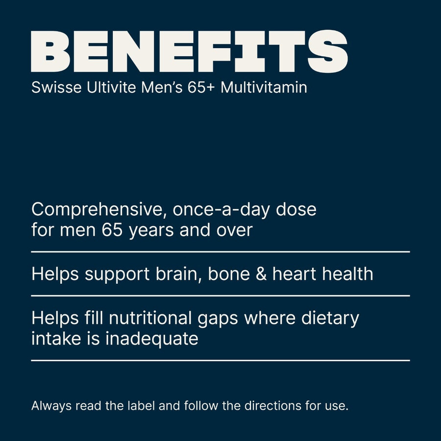 swisse ultivite mens ultivite 65 multivitamin mens health